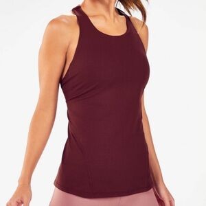 Fabletics Maroon Kessler Tank Top with Built in Bra Size Medium